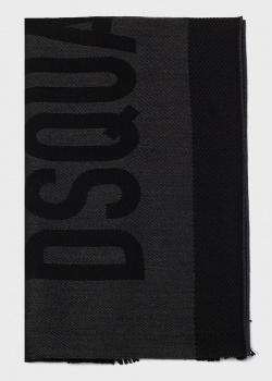 Вовняний шарф Dsquared2 з логотипом, фото